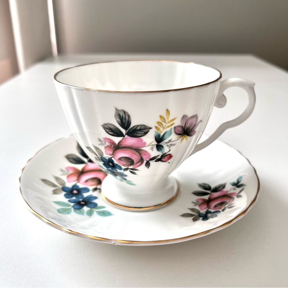 Vintage Royal Grafton bone china teacup and saucer
